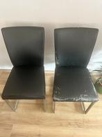 Xooon zwarte eetkamerstoelen, Ophalen, Gebruikt, Zwart, Leer