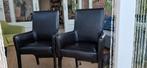 2 leren eethoek stoelen, gratis, Huis en Inrichting, Ophalen, Gebruikt, Twee, Bruin