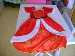 rood met bont kerstjurkje mt110/116 met veloursejas aan vast, Ophalen of Verzenden, Zo goed als nieuw