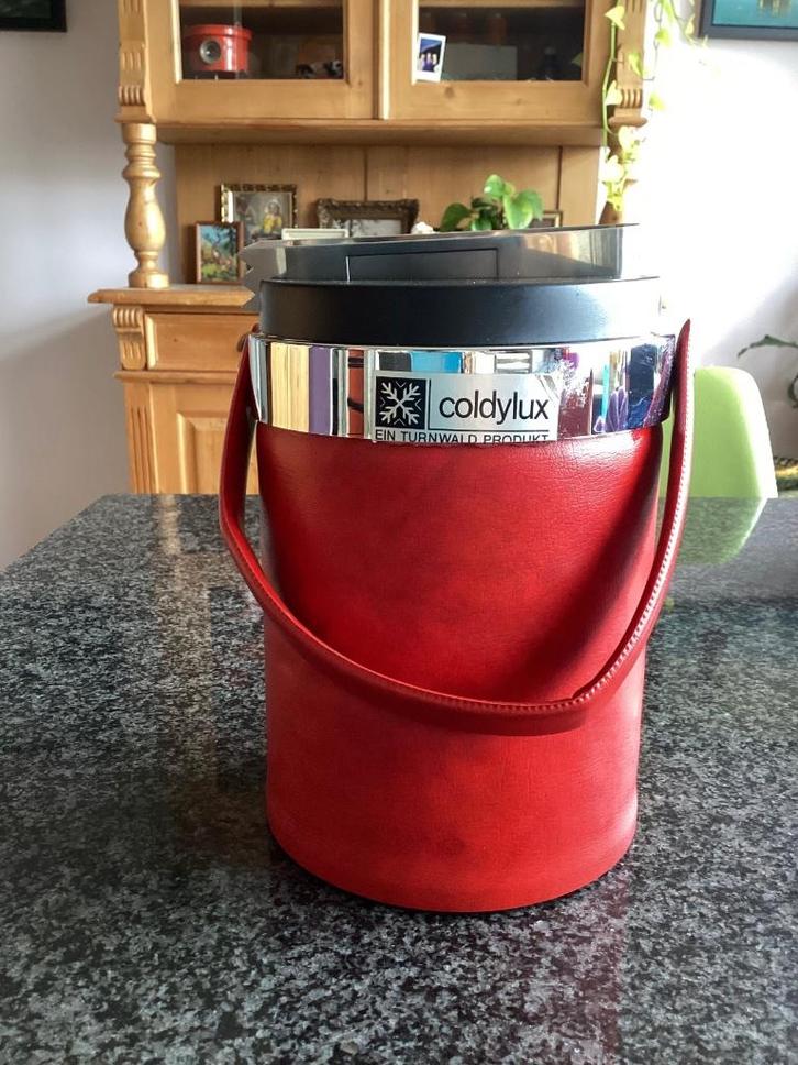 IJsemmer, Coldylux, met ijstang, donkerrood, vintage, Huis en Inrichting, Keuken | Keukenbenodigdheden, Gebruikt, Ophalen