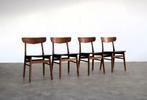 vintage eetkamerstoelen | stoelen | jaren 60 | Farstrup, Huis en Inrichting, Stoelen, Gebruikt, Bruin, ., Hout