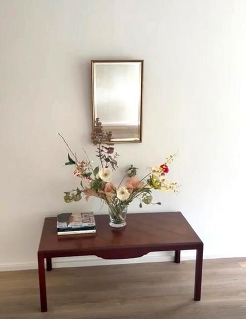 Salontafel ingelegd hout, Huis en Inrichting, Tafels | Salontafels, Gebruikt, 50 tot 75 cm, 50 tot 100 cm, 100 tot 150 cm, Rechthoekig