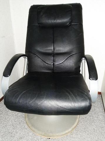 Zwarte leren Relax Fauteuil beschikbaar voor biedingen