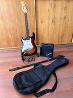 Stagg elektrische gitaar linkshandig. Set kompleet. Amp, Met versterker, Zo goed als nieuw, Solid body, Ophalen