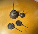 3 Vintage oliekannetjes, 1 x Singer, Antiek en Kunst, Antiek | Gereedschap en Instrumenten, Ophalen