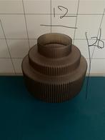 Grote vaas in Polspotten-stijl grijs/bruin, Ophalen