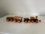 Antieke houten kinderspeelgoed trein met wagonnetjes, Antiek en Kunst, Antiek | Speelgoed, Ophalen of Verzenden