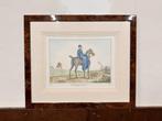 Engelse prent Ruiter in notenhouten lijst, Ophalen