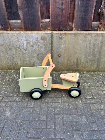 Houten bakfiets/loopfiets  beschikbaar voor biedingen