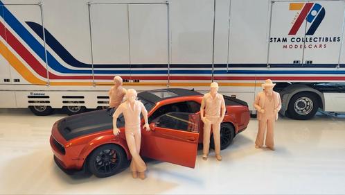 Dukes of Hazzard 16K resin 3D 4 figuren., Hobby en Vrije tijd, Modelauto's | 1:18, Zo goed als nieuw, Overige typen, Overige merken