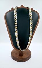 RVS ketting biocolor schakel ketting - LA.P7.D3/9, Sieraden, Tassen en Uiterlijk, Kettingen, Verzenden, Zo goed als nieuw, Zilver