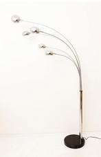 Retro Booglamp - 5 Armen, Marmeren Voet, Huis en Inrichting, Ophalen, Zo goed als nieuw, Metaal, 150 tot 200 cm