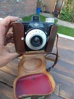 Agfa clack vintage fototoestel camera in donker bruin etui, Gebruikt, Ophalen of Verzenden, Compact, Overige Merken