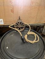 Vintage Katrol Lamp met Aansluiting, Antiek en Kunst, Ophalen of Verzenden