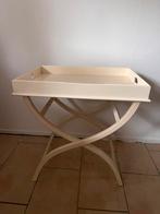Butlertray creme wit, Huis en Inrichting, Tafels | Sidetables, Ophalen, 50 tot 100 cm, Zo goed als nieuw, Rechthoekig