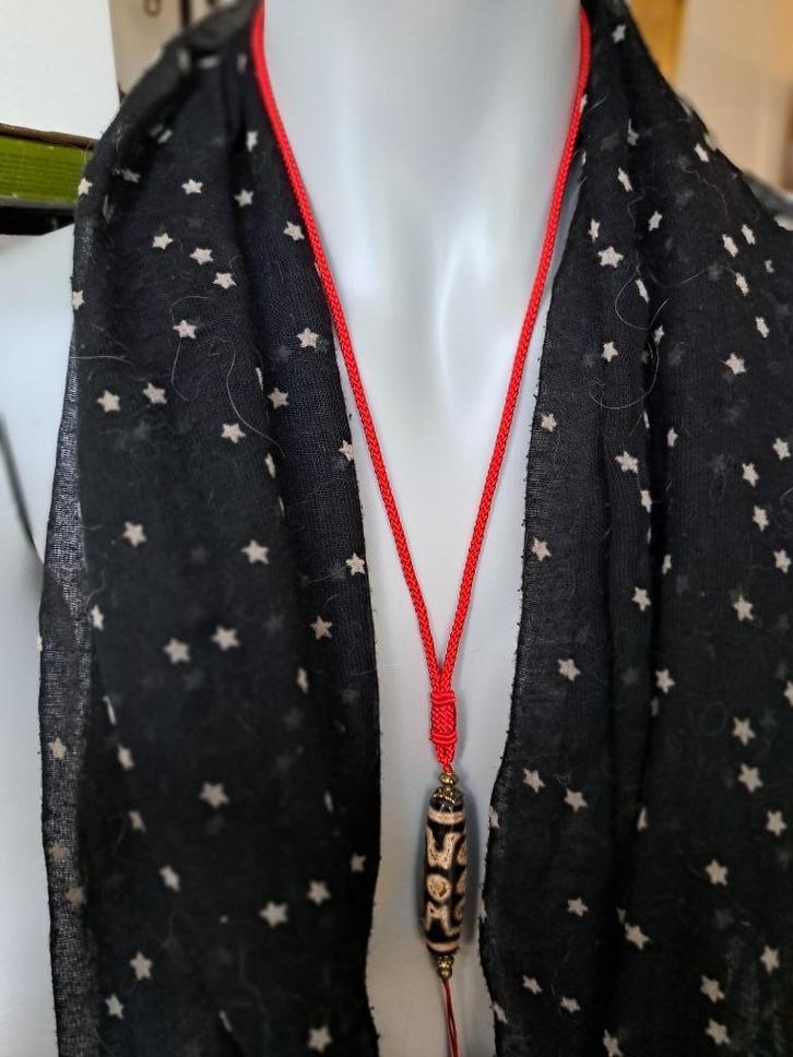 D89 Dzi - Tibetan old Agate 7 eyed dzi, Antiek en Kunst, Kunst | Niet-Westerse kunst, Ophalen of Verzenden