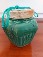 Groene chinese gemberpot met deksel. Vintage., Antiek en Kunst, Antiek | Keramiek en Aardewerk, Ophalen of Verzenden