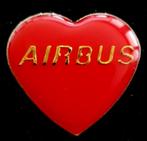 Airbus hart pin, Verzamelen, Speldjes, Pins en Buttons, Ophalen of Verzenden, Nieuw, Transport, Speldje of Pin