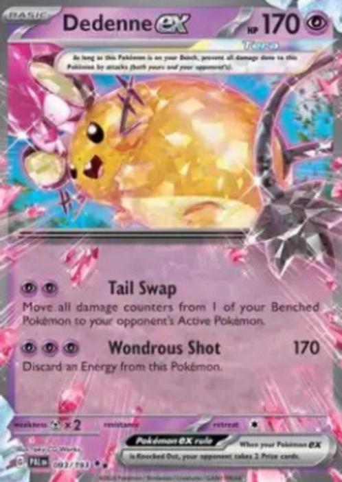 Dedenne ex #093 - PAL -Paldea Evolved, Hobby en Vrije tijd, Verzamelkaartspellen | Pokémon, Nieuw, Losse kaart, Verzenden