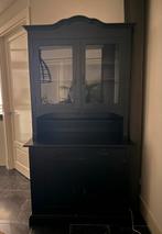 Zwart Grenen Buffetkast, Ophalen, Gebruikt, 100 tot 150 cm, Met lade(s)