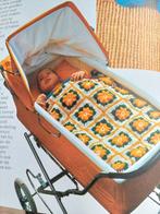 Retro patroon haken deken voor wandelwagen baby, Ophalen of Verzenden, Zo goed als nieuw, Haken, Patroon of Boek