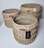 Riviera Maison Baskets Menaggio set, Tuin en Terras, Bloembakken en Plantenbakken, Rond, Nieuw, Ophalen of Verzenden, Hout