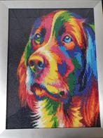 Diamond painting hond gekleurd (40x30 cm), Hobby en Vrije tijd, Knutselen, Verzenden, Nieuw, Knutselwerk