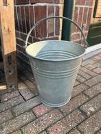Zinken emmer, Tuin en Terras, Bloembakken en Plantenbakken, Minder dan 30 cm, Rond, Ophalen of Verzenden, Zo goed als nieuw