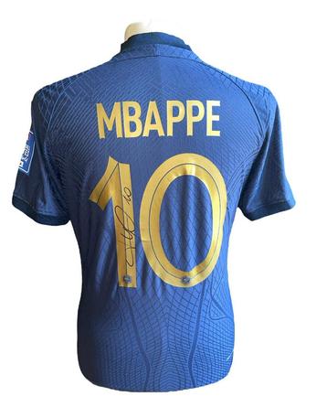 Gesigneerd Mbappe Frankrijk WK2022 shirt met certificaat  beschikbaar voor biedingen