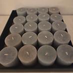 Grijze stompkaarsen - 25 stuks, Overige materialen, 25 tot 50 cm, Nieuw, Ophalen of Verzenden