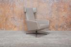 ZGAN taupekleurige leren Leolux Elixir design draaifauteuil, Huis en Inrichting, Fauteuils, Ophalen, Leolux, Leolux, Design