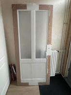 Opdekdeur met melkglas, Ophalen, Gebruikt, 80 tot 100 cm, Binnendeur