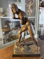 Bronzen studie uit de 19e eeuw van De laatste der Mohikanen, Ophalen of Verzenden