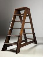 Trap bibliotheektrap eiken antiek