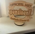 Officieel met pensioen gefeliciteerd hout, Ophalen of Verzenden, Zo goed als nieuw