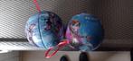 2 Disney Frozen blikken kerstballen., Ophalen of Verzenden, Overige figuren, Zo goed als nieuw