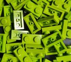 Lego 1x2 plate, Lime ( per 100), Nieuw, Ophalen of Verzenden, Lego, Losse stenen
