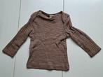 Hessnatur pyjama shirt bruin gestreept maat 62/68, Ophalen of Verzenden, Gebruikt, Jongetje of Meisje, Nacht- of Onderkleding