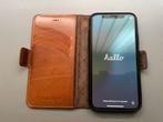 Echt premium lederen omslag hoes voor IPhone XS (10), Telecommunicatie, Ophalen, Zo goed als nieuw, IPhone XS, Hoesje of Tasje