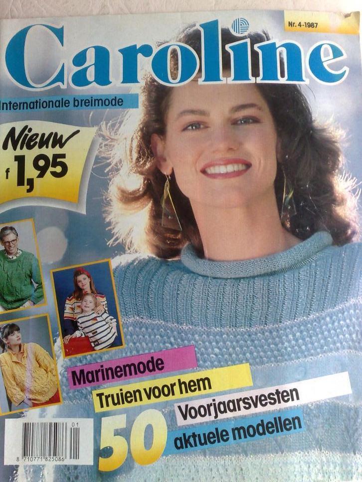 2 x Caroline internationale breimode 1986 en 1987 , samen €2, Hobby en Vrije tijd, Breien en Haken, Gebruikt, Breien of Haken