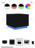 4 x Salontafel met LED-verlichting 50x50x40 cm zwart eiken, Huis en Inrichting, Tafels | Salontafels, Ophalen, 50 tot 100 cm, Vierkant