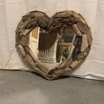 Hartjes spiegel – drijfhout driftwood - 60 cm -Bij TTM Wonen, Huis en Inrichting, Woonaccessoires | Spiegels, Www.ttmwonen.nl