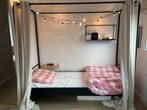 Hemelbed met gordijnen, Ophalen, Gebruikt, 90 cm, Eenpersoons