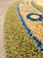 Handgeknoopt Retro wol Smyrna tapijt rond green 240x240cm, Huis en Inrichting, 200 cm of meer, 200 cm of meer, Perzisch vintage oosters HYPE