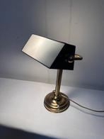 Vintage notarislamp bankierslamp goud met Tiffany kap, Ophalen, Zo goed als nieuw, Nvt, Minder dan 50 cm