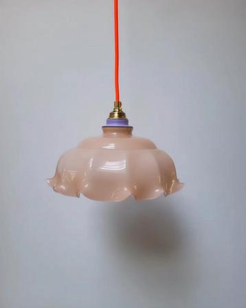 Opaline lamp hanglamp vintage 