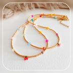 Nieuw! Gave chokers/korte ketting van 2mm miyuki, Ophalen of Verzenden, Nieuw, Goud