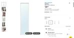 NISSEDAL Mirror, white, 40x150 cm, Ophalen, Minder dan 50 cm, 100 tot 150 cm, Zo goed als nieuw