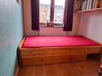 Zweeds Houten bed + Nieuw Matras, Huis en Inrichting, Ophalen, 90 cm, Eenpersoons, Bruin