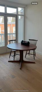 Ronde eettafel Deens Design, Ophalen, 100 tot 150 cm, Zo goed als nieuw, Vijf personen of meer